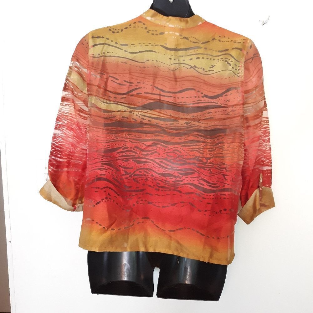 Ruby Rd sheer button down shirt - Picture 4 of 5